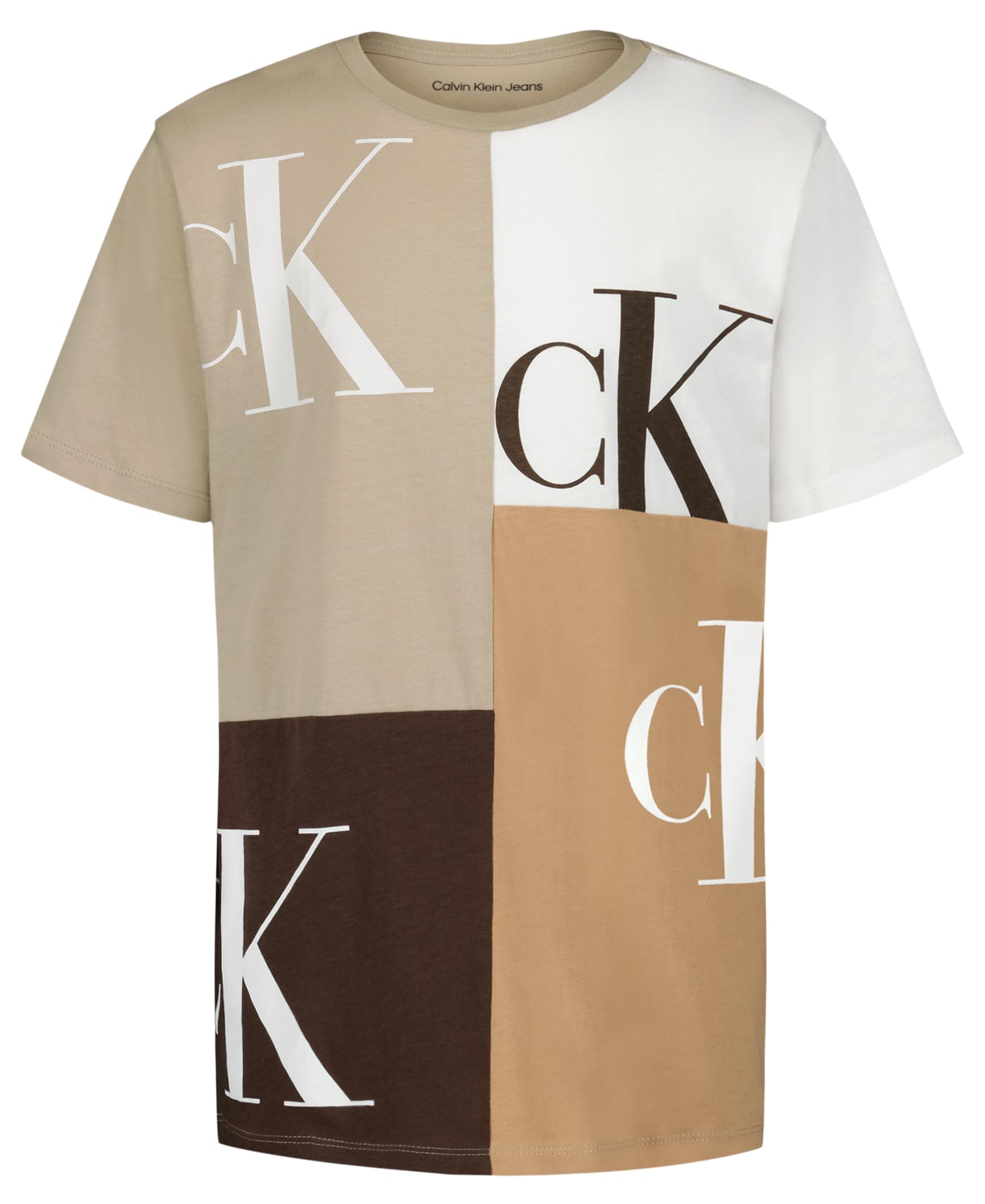 Calvin Klein Boys' Short Sleeve Fashion Graphic Crew Neck T-Shirt, Comfortable, Relaxed Fit